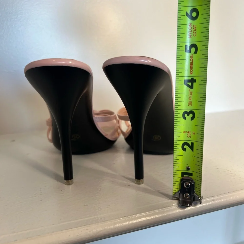 Pink Mule Sandal Heel - 9 - Picture 4 of 9